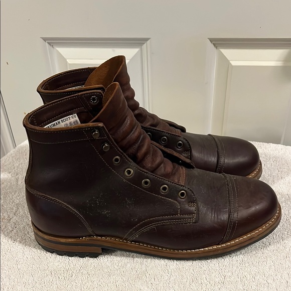 Truman Boot Co Reddish Brown Rugged Leather Boots - size 12.5 width EE - Picture 3 of 9